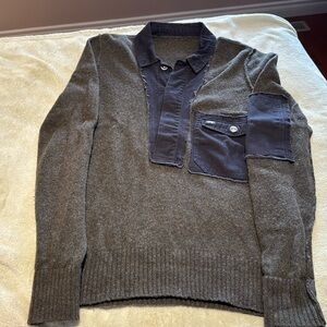 Diesel 100% Wool Army Green Sweater
